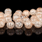 Champagne Cracked Crystal Round Spacer Beads 6/8/10/12mm