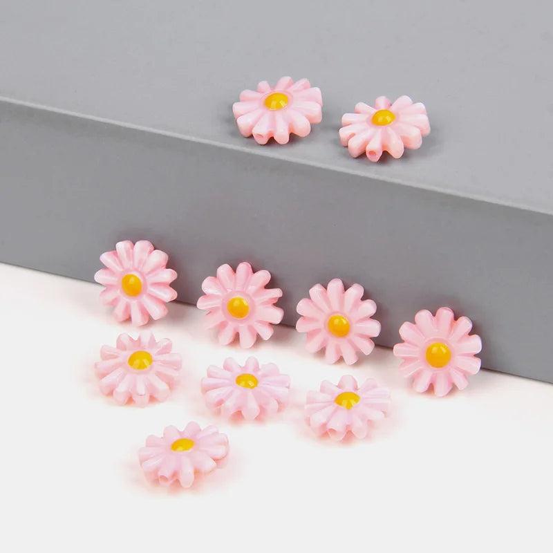 Natural Daisy Shell Bead Cut Mother of Pearl Shell Charms Beads