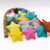 5/10Pcs Star Silicone Beads Baby Teether DIY Bracelet Jewelry Gift