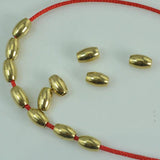 100PCS Raw Brass Oval Spacer Beads for Jewelry Making