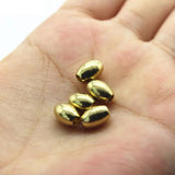 100PCS Raw Brass Oval Spacer Beads for Jewelry Making