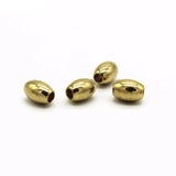 100PCS Raw Brass Oval Spacer Beads for Jewelry Making