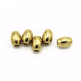 100PCS Raw Brass Oval Spacer Beads for Jewelry Making