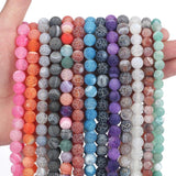 Dragon Veins Fire Agate Beads Round 6 8 10MM Natural Stone for Jewelry Making
