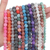 Dragon Veins Fire Agate Beads Round 6 8 10MM Natural Stone for Jewelry Making