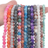 Dragon Veins Fire Agate Beads Round 6 8 10MM Natural Stone for Jewelry Making