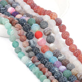 Dragon Veins Fire Agate Beads Round 6 8 10MM Natural Stone for Jewelry Making