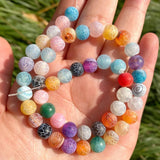 Dragon Veins Fire Agate Beads Round 6 8 10MM Natural Stone for Jewelry Making