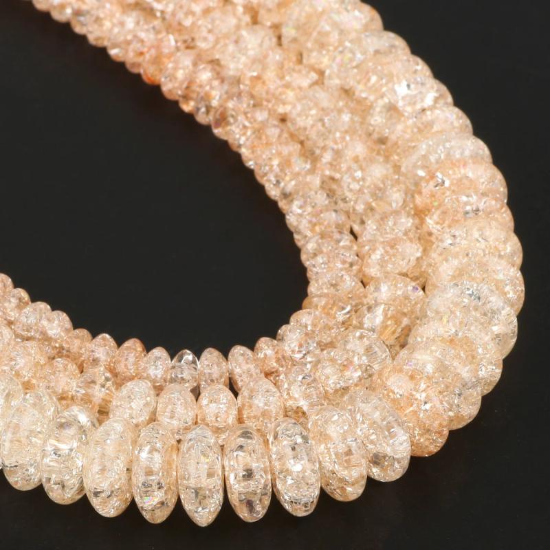 6/8/10mm Pink Purple Quartz Crystal Glass Beads for Jewelry Making DIY