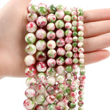 Green Rose Red Persian Jades Stone Beads for DIY Jewelry Making