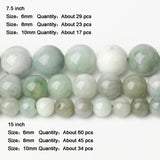 6/8/10mm Natural Burma Jade Stone Beads Round Spacer Beads