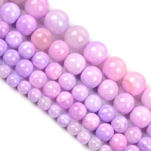 Natural Stone Beads Purple Persian Jades Round for Jewelry Making