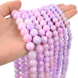 Natural Stone Beads Purple Persian Jades Round for Jewelry Making