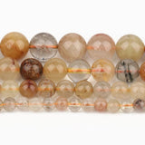 AA Colorful Rutilated Quartz Beads Natural Stone Round Loose Beads