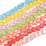 Colorful Heart Shape Ceramic Beads for Jewelry Making DIY