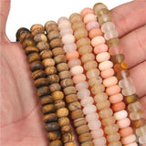 Natural Stone Rondelle Beads - Lapis Lazuli Jades Abacus Quartz - Jewelry Making