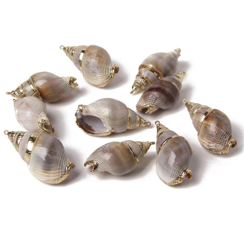 Spiral Sea Shell Charms for Jewelry Making