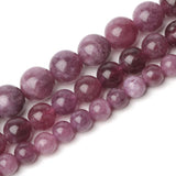Purple Kunzite Natural Stone Beads 6/8/10mm Round Loose Spacer Smooth Beads