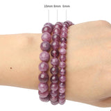 Purple Kunzite Natural Stone Beads 6/8/10mm Round Loose Spacer Smooth Beads