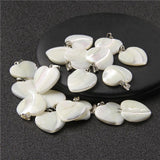 Mother of Pearl Shell Heart Pendant DIY Necklace Accessory
