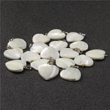 Mother of Pearl Shell Heart Pendant DIY Necklace Accessory