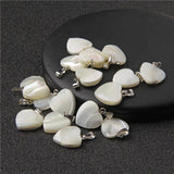 Mother of Pearl Shell Heart Pendant DIY Necklace Accessory