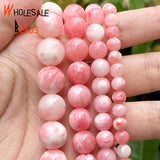 6/8/10/12mm Pink Persian Jades Round Spacer Loose Beads 15''