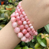 6/8/10/12mm Pink Persian Jades Round Spacer Loose Beads 15''