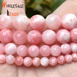 6/8/10/12mm Pink Persian Jades Round Spacer Loose Beads 15''