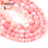 6/8/10/12mm Pink Persian Jades Round Spacer Loose Beads 15''
