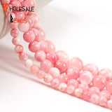 6/8/10/12mm Pink Persian Jades Round Spacer Loose Beads 15''