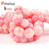 6/8/10/12mm Pink Persian Jades Round Spacer Loose Beads 15''