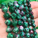Faceted Epidote Zoisite Stone Beads for Jewelry Making 15''