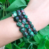 Faceted Epidote Zoisite Stone Beads for Jewelry Making 15''