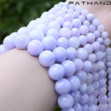 Natural Stone Purple Persian Jades Tourmaline Bead Round Smooth Spacer Bead 15In