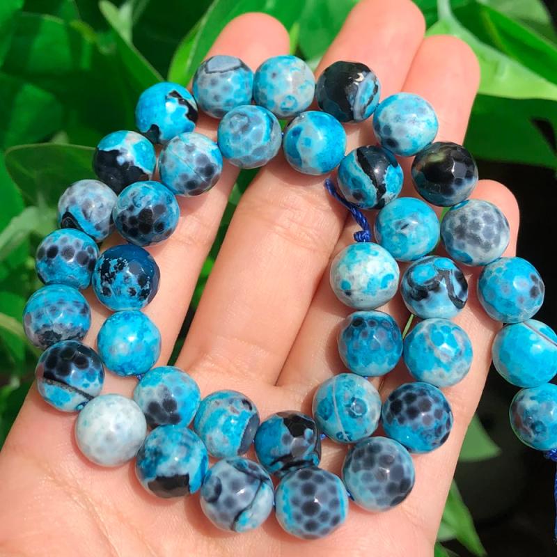 Orange Purple Dragon Veins Agate Round Beads 15''Strand 6-10mm