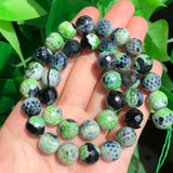 Orange Purple Dragon Veins Agate Round Beads 15''Strand 6-10mm