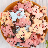 5/10pcs Pig Silicone Beads Food Teether Safety BPA DIY Pacifier Chain