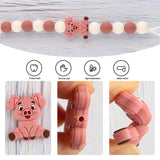 5/10pcs Pig Silicone Beads Food Teether Safety BPA DIY Pacifier Chain