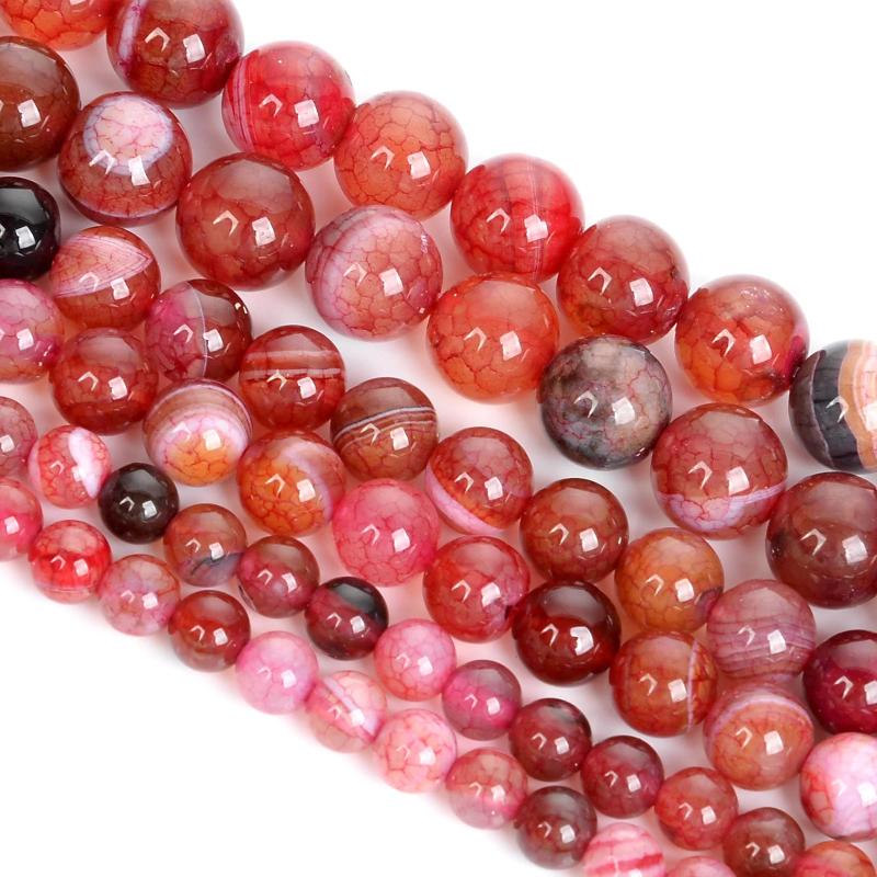 Natural Stone Beads Amber Sardonyx Agate Round Loose Spacer Beads 6/8/10MM