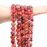 Natural Stone Beads Amber Sardonyx Agate Round Loose Spacer Beads 6/8/10MM