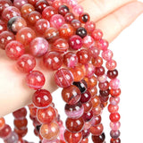 Natural Stone Beads Amber Sardonyx Agate Round Loose Spacer Beads 6/8/10MM