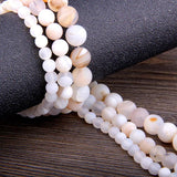 Matte Dull Stripes Agates Stone Beads for Jewelry Making