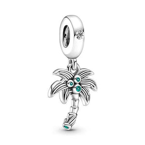 PAN Charm Beaded Octopus Dolphin Chameleon Pearl Shell Pendant