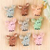 5/10 Pcs Silicone Animal Beads Food Silicone Tooth Beads DIY Pacifier Chain BPA