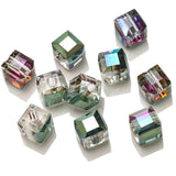 Glass Faceted Square Crystal Cube Beads - DIY Charm Bracelets Jewelry