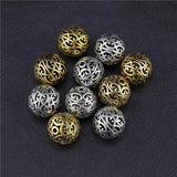 20pcs Antique Gold/Silver Hollow Charm Beads for Jewelry Making