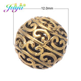 20pcs Antique Gold/Silver Hollow Charm Beads for Jewelry Making