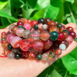 Dragon Veins Agates Beads Loose Spacer Bracelet Making 15''