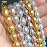 Shell Pearls Water Drop Beads DIY Jewelry Making 15'' 6*9 8*11 10*13mm